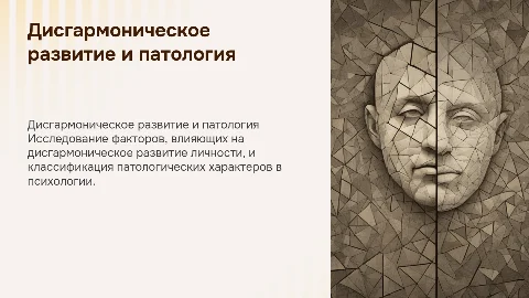 Причины дисгармонического развития и типология характеров