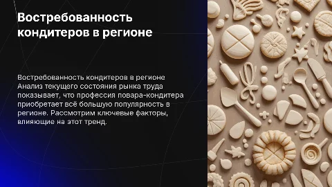 Оценка востребованности профессии повара-кондитера