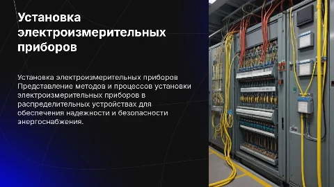 Установка электроизмерительных приборов в распределительном устройстве