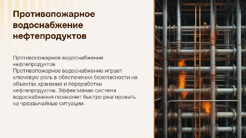 противопожарное водоснабжения нефтепродуктов