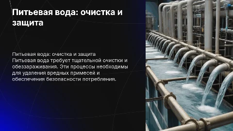 Питьевая вода:очистка и обеззараживание