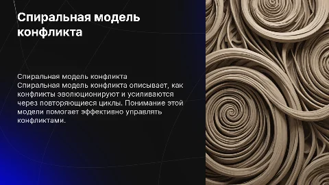7. Спиральная модель конфликта