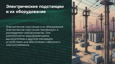 Электрические подстанции: назначение и оборудование