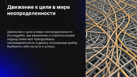 Как двигаться к цели в мире неопределенности: стратегия и выбор