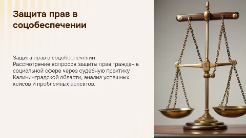 Защита прав граждан в сфере социального обеспечения