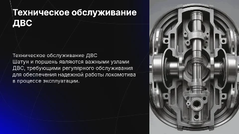 Техническое обслуживание ДВС: Шатун и поршень в локомотивах
