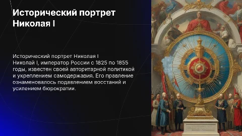 Исторический портрет Николая I