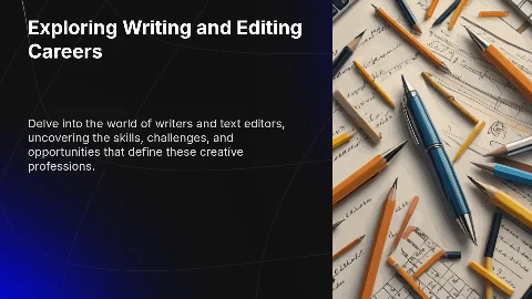 Writer and Text Editor Professions