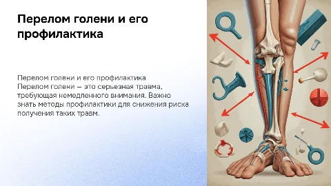 Перелом голени и профилактика