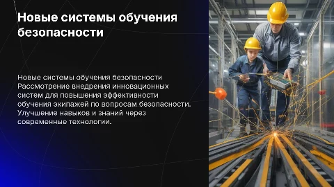 Применение новых систем в обучении экипажа по безопасности