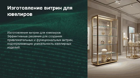 Изготовление витрин для ювелирных сетей