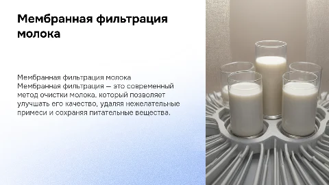 Мембранная фильтрация молока