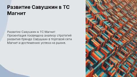 Развитие Савушкин в ТС Магнит