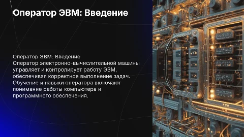 Оператор электронно вычислительной машины