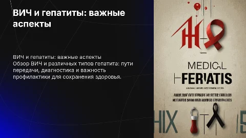 Презентация о ВИЧ и всех видах гепатита