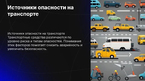 основные источники опасности на разных видах транспорта