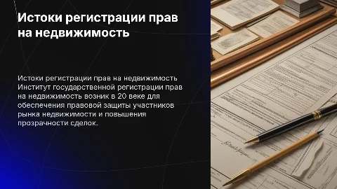 Институт государственной регистрации прав на недвижимость в 20 веке
