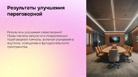 Мои результаты улучшения переговорной комнаты