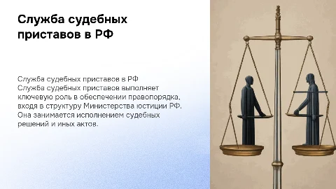 Служба судебных приставов: роль и задачи в Минюсте РФ
