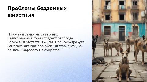 Проблемы бездомных животных по биологии