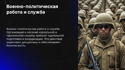 Военно-политическая работа по организации караульной службы