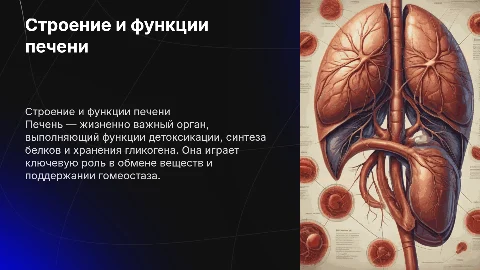 Строение и функции печени
