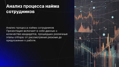 Слайды с диаграммами: анализ процесса найма сотрудников