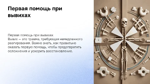 Оказание первой медицинской помощи при вывихах