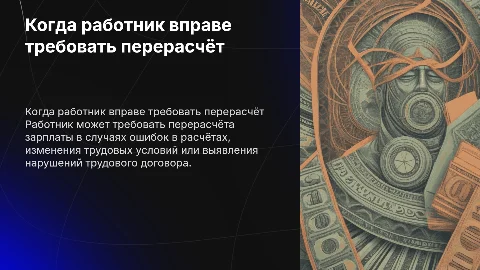 Когда работник может требовать перерасчёта зарплаты