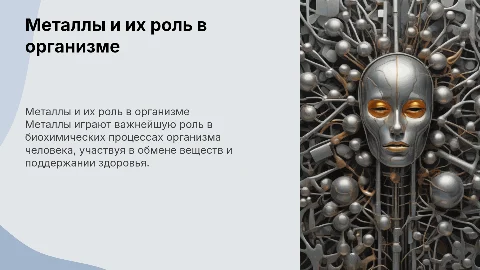 Металлы в организме человека