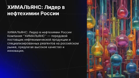 ХИМАЛЬЯНС — ведущий поставщик нефтехимической продукции