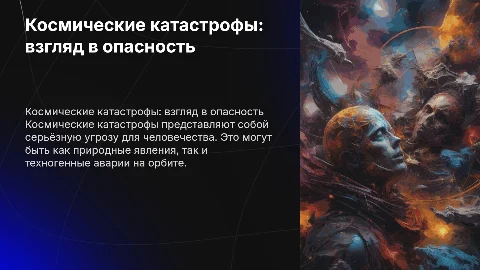 космические катастрофы