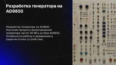 Разработка генератора частот 40 МГц на плате AD9850