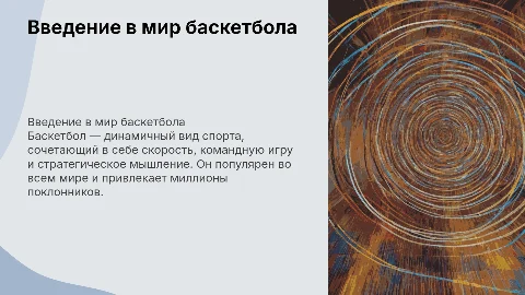 Вид спорта баскетбол