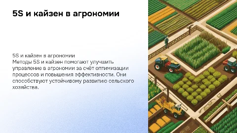 Система 5s и кайзен в агрономии