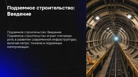 Подземное строительство