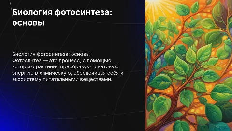 Биология фотосинтез
