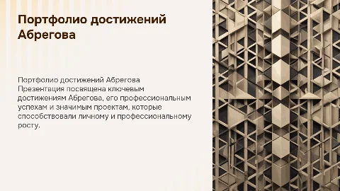 портфолио достижения абрегова