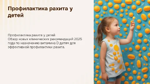 Профилактика рахита и витамин D детям: рекомендации 2025