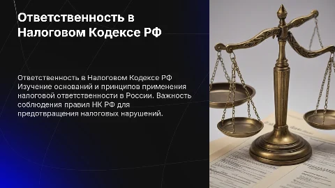 Применение ответственности в НК РФ: понятия и принципы