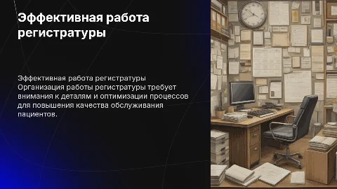 РАБОТА РЕГИСТРАТУРЫ