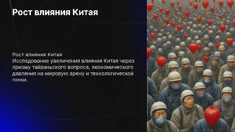 Рост влияния Китая: Тайвань, экономическое давление и технологии