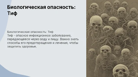 Биологическая опасность - тиф