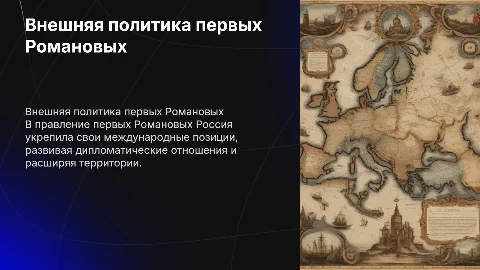 внешняя политика в России в правление первых Романовых