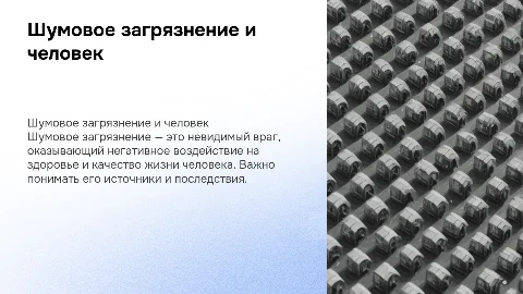 Шумовое загрязнение и его влияние на человека