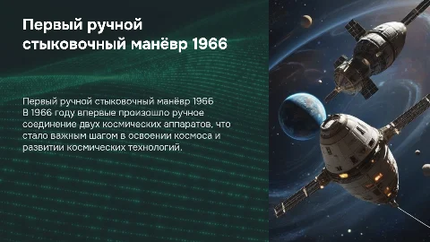 Ручная стыковка космических аппаратов в 1966 году