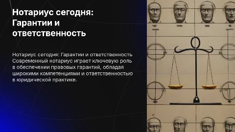 Нотариус сегодня: Правовые гарантии и ответственность