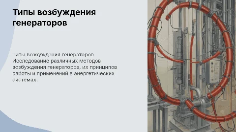 Типы возбуждения генераторов