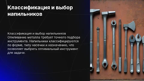 Характеристика инструмента для опиливания металла и напильники