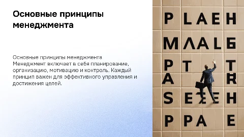 основные принципы менеджмента, подробно о каждом